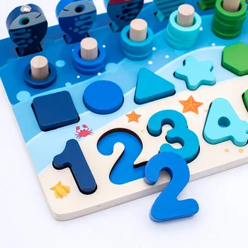 Žaislai Intelektinės Plėtros Skaitmeninis Surinkti Blokai Nušvitimą Ankstyvo Mokymo 1-2-3 Metų Mergaitės ir Berniuko
