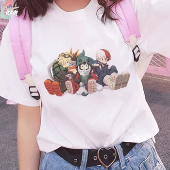 Žiemą Mano Herojus Akademinės Bendruomenės Spausdinti Moteris Tshirts Kawaii Animacinių Filmų Himiko Toga Pink Casual Harajuku Boku No Herojus Akademinės Bendruomenės Anime T Shirts