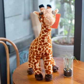Žirafa Pliušinis Žaislas Įdaryti Modeliavimas Gyvūnų Lėlės ir Pagalvės prieš Miegą Pal žaidimų Kambarys Dekoro Vaikų Playset J8